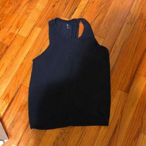 GapFit Breathe Open-Back Tank, Black Size Medium